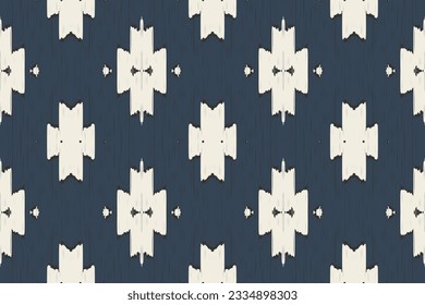 Fondo De Bordado Del Patrón Ikat De Seamless. Patrón Ikat Patrón Geométrico Étnico Oriental Tradicional. Diseño abstracto de estilo azteca Ikat para textura impresa, tela, sari, alfombra.