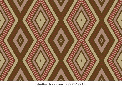 Fondo De Bordado Del Patrón Ikat De Seamless. Patrón oriental geométrico del vector de Ikat tradicional. Diseño abstracto de estilo azteca Ikat para textura impresa, tela, sari, alfombra.