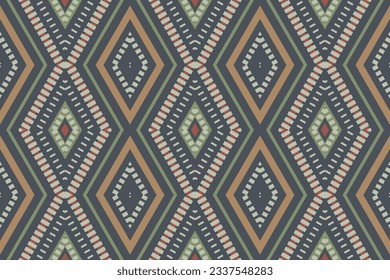 Fondo De Bordado Del Patrón Ikat De Seamless. Patrón oriental geométrico sin costura Ikat Tradicional. Diseño abstracto de estilo azteca Ikat para textura impresa, tela, sari, alfombra.