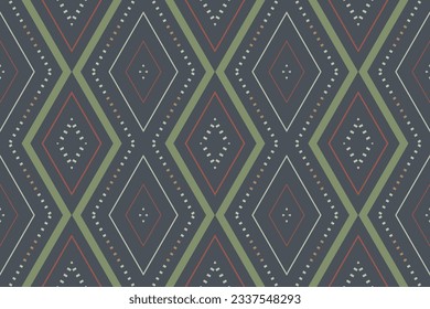 Ikat Stickereihintergrund ohne Nahtlose Muster. Ikat Prints Geometrisches ethnisch-orientalisches Muster Traditional. Ikat Aztec Style Abstraktes Design für Print Textur, Gewebe, Saree, Sarpet.