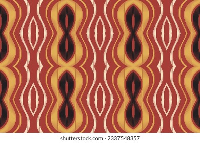 Ikat Seamless Pattern Embroidery Background. Ikat Patterns Geometric Ethnic Oriental Pattern traditional.aztec Style Abstract Vector design for Texture,fabric,clothing,wrapping,sarong.