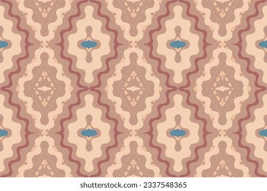 Ikat Seamless Pattern Embroidery Background. Ikat Texture Geometric Ethnic Oriental Pattern traditional.aztec Style Abstract Vector design for Texture,fabric,clothing,wrapping,sarong.