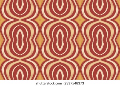 Fondo De Bordado Del Patrón Ikat De Seamless. Las Flores De Ikat Son Un Patrón Geométrico Étnico Oriental Tradicional. Diseño abstracto de estilo azteca Ikat para textura impresa, tela, sari, alfombra.