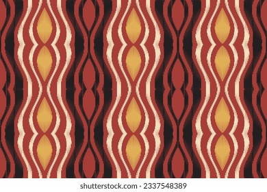 Ikat Seamless Pattern Embroidery Background. Ikat Flowers Geometric Ethnic Oriental Pattern traditional.aztec Style Abstract Vector design for Texture,fabric,clothing,wrapping,sarong.