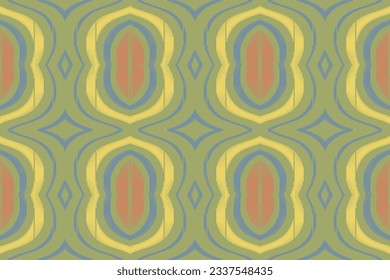Ikat Seamless Pattern Embroidery Background. Ikat Diamond Geometric Ethnic Oriental Pattern Traditional. Ikat Aztec Style Abstract Design for Print Texture,fabric,saree,sari,carpet.