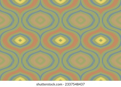 Ikat Seamless Pattern Embroidery Background. Ikat Diamond Geometric Ethnic Oriental Pattern traditional.aztec Style Abstract Vector design for Texture,fabric,clothing,wrapping,sarong.