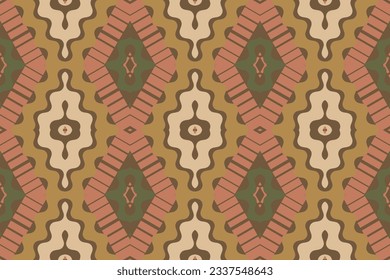 Ikat Seamless Pattern Embroidery Background. Ikat Background Geometric Ethnic Oriental Pattern Traditional. Ikat Aztec Style Abstract Design for Print Texture,fabric,saree,sari,carpet.