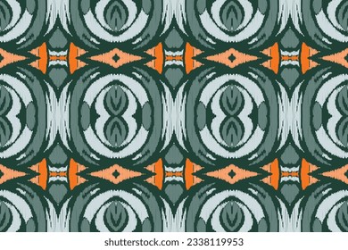 Ikat Seamless Pattern Embroidery Background. Ikat Aztec Geometric Ethnic Oriental Pattern Traditional. Ikat Aztec Style Abstract Design for Print Texture,fabric,saree,sari,carpet.
