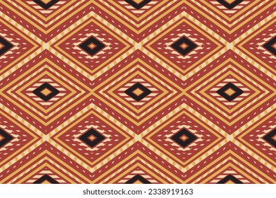 Ikat Seamless Pattern Embroidery Background. Ikat Patterns Geometric Ethnic Oriental Pattern Traditional. Ikat Aztec Style Abstract Design for Print Texture,fabric,saree,sari,carpet.