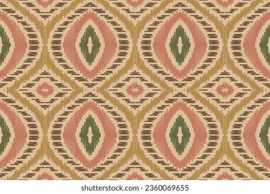 Ikat Seamless Pattern Embroidery Background. Ikat Vector Geometric Ethnic Oriental Pattern Traditional. Ikat Aztec Style Abstract Design for Print Texture,fabric,saree,sari,carpet.