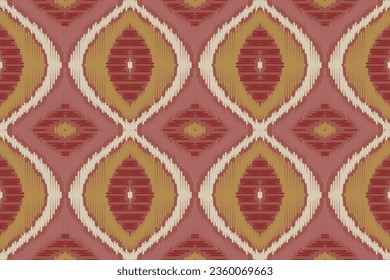 Ikat Seamless Pattern Embroidery Background. Ikat Texture Geometric Ethnic Oriental Pattern Traditional. Ikat Aztec Style Abstract Design for Print Texture,fabric,saree,sari,carpet.