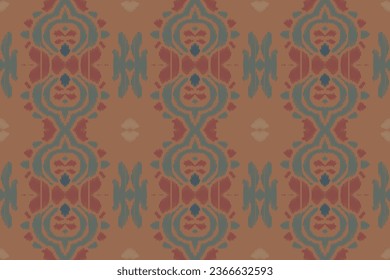 Fondo De Bordado Del Patrón Ikat De Seamless. Patrón oriental geométrico vectorial Ikat tradicional.azteca estilo Abstract Ilustración vectorial.diseño para textura, tela, ropa, envoltura, sarong.