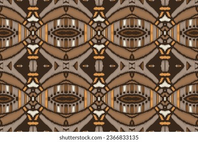 Fondo De Bordado Del Patrón Ikat De Seamless. Ikat Imprime Patrón Geométrico Étnico Oriental Tradicional. Diseño abstracto de estilo azteca Ikat para textura impresa, tela, sari, alfombra.
