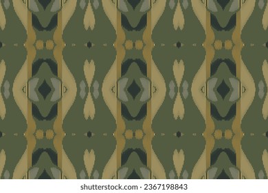 Ikat Seamless Pattern Embroidery Background. Ikat Frame Geometric Ethnic Oriental Pattern Traditional. Ikat Aztec Style Abstract Design for Print Texture,fabric,saree,sari,carpet.