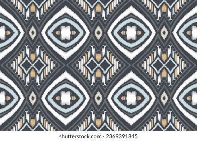 Fondo De Bordado Del Patrón Ikat De Seamless. Patrón oriental geométrico Ikat Chevron. Diseño abstracto de estilo azteca Ikat para textura impresa, tela, sari, alfombra.