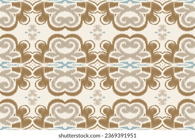 Ikat Seamless Pattern Embroidery Background. Ikat Seamless Pattern Geometric Ethnic Oriental Pattern traditional.aztec Style Abstract Vector design Texture,fabric,clothing,wrapping,sarong.