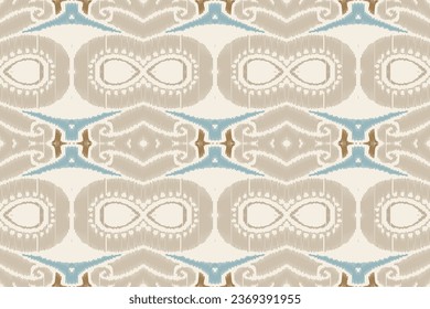 Ikat Seamless Pattern Embroidery Background. Ikat Seamless Geometric Ethnic Oriental Pattern Traditional. Ikat Aztec Style Abstract Design for Print Texture,fabric,saree,sari,carpet.