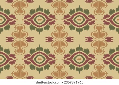 Ikat Seamless Pattern Embroidery Background. Ikat Print Geometric Ethnic Oriental Pattern Traditional. Ikat Aztec Style Abstract Design for Print Texture,fabric,saree,sari,carpet.