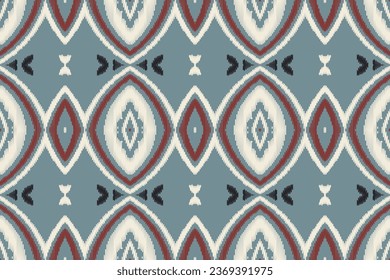 Ikat Stickereihintergrund ohne Nahtlose Muster. Ikat Muster geometrische orientalische Muster traditionell. Ikat Aztec Style Abstraktes Design für Print Textur, Gewebe, Saree, Sarpet.