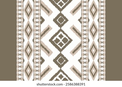 Ikat Seamless Pattern Embroidery Background. Ikat Background Geometric Ethnic Oriental Pattern Traditional. Ikat Aztec Style Abstract Design for Print Texture,fabric,saree,sari,carpet.