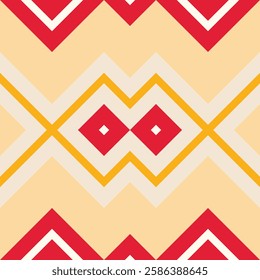 Ikat Seamless Pattern Embroidery Background. Ikat Seamless Geometric Ethnic Oriental Pattern traditional.aztec Style Abstract Vector design for Texture,fabric,clothing,wrapping,sarong.