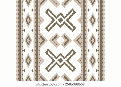 Ikat Seamless Pattern Embroidery Background. Ikat Aztec Geometric Ethnic Oriental Pattern Traditional. Ikat Aztec Style Abstract Design for Print Texture,fabric,saree,sari,carpet.