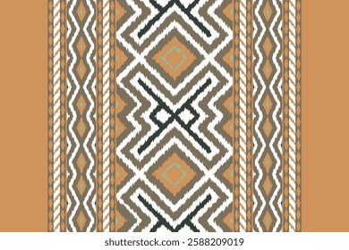 Ikat Seamless Pattern Embroidery Background. Ikat Designs Geometric Ethnic Oriental Pattern Traditional. Ikat Aztec Style Abstract Design for Print Texture,fabric,saree,sari,carpet.