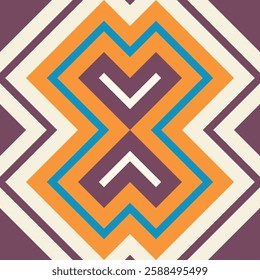 Ikat Seamless Pattern Embroidery Background. Ikat Texture Geometric Ethnic Oriental Pattern traditional.aztec Style Abstract Vector design for Texture,fabric,clothing,wrapping,sarong.