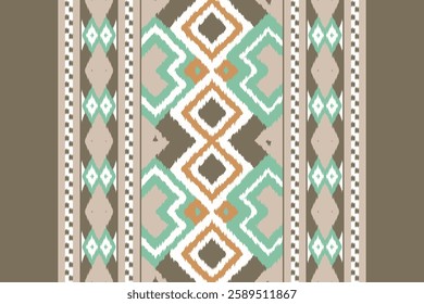Ikat Seamless Pattern Embroidery Background. Ikat Patterns Geometric Ethnic Oriental Pattern Traditional. Ikat Aztec Style Abstract Design for Print Texture,fabric,saree,sari,carpet.