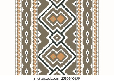 Ikat Seamless Pattern Embroidery Background. Ikat Floral Geometric Ethnic Oriental Pattern Traditional. Ikat Aztec Style Abstract Design for Print Texture,fabric,saree,sari,carpet.