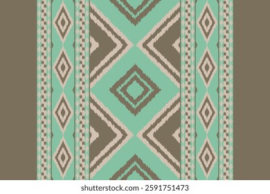 Ikat Seamless Pattern Embroidery Background. Ikat Seamless Pattern Geometric Ethnic Oriental Pattern traditional.aztec Style Abstract Vector design Texture,fabric,clothing,wrapping,sarong.
