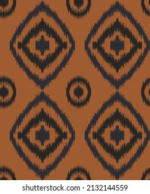 IKAT seamless pattern. Ethnic abstract vector print for fabric, wallpaper, wraping paper. Traditional ornament, modern illustration