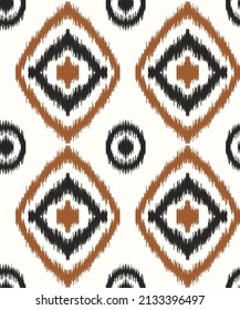 IKAT seamless pattern. Ethnic abstract vector print for fabric, wallpaper, wraping paper. Traditional ornament, modern illustration