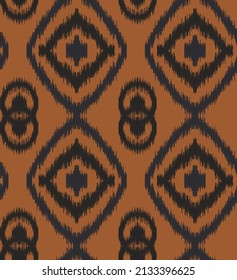 IKAT seamless pattern. Ethnic abstract vector print for fabric, wallpaper, wraping paper. Traditional ornament, modern illustration