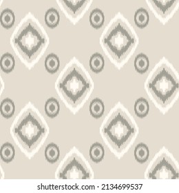 IKAT seamless pattern. Ethnic abstract vector print for fabric, wallpaper, wraping paper. Traditional ornament, modern illustration