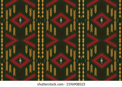 ikat seamless pattern Ethnic design pattern vector background art geometric colorful Ethnic Indian Aztec pattern floral tribal design simple modern traditional hand drawn border