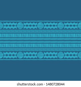 Ikat seamless pattern. Ethnic fabric vector. Vector geometric background. Can be used for social media, posters, print, ads designs.