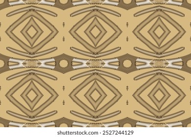 Ikat seamless pattern Ethnic fabric vector. Bohemian fashion. Endless watercolor texture. Ethnic Ikat Pattern. Vintage Endless Embroidery. Seamless Motifs Concept. Endless Watercolor Batik.