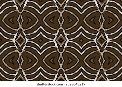 Patrón sin costuras Ikat Vector de tela étnica. Moda bohemia. Textura de acuarela sin fin. Patrón Ikat étnico. Bordado sin fin de Antiguas. Concepto de motivos sin fisuras. Acuarela interminable Batik.