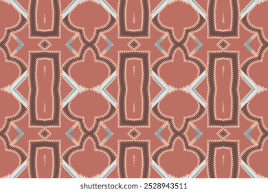 Ikat seamless pattern Ethnic fabric vector. Bohemian fashion. Endless watercolor texture. Ethnic Ikat Pattern. Vintage Endless Embroidery. Seamless Motifs Concept. Endless Watercolor Batik.