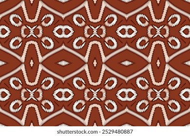 Ikat vetor de tecido étnico sem costura. Moda boêmia. Textura em aquarela sem fim. Etnia Ikat Padrão. Vintage bordado sem fim. Conceito de Motivos Perfeitos. Aquarela sem fim Batik.