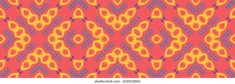 Ikat Seamless Pattern Ethnic nativity Embroidery, Ikat design Digital textile Asian Design for Prints Fabric saree Mughal Swaths texture Kurti Kurtis Kurtas, Motif Batik