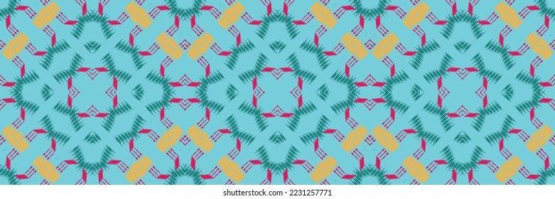 Ikat Seamless Pattern Ethnic nativity Embroidery, Ikat flowers Digital textile Asian Design for Prints Fabric saree Mughal Swaths texture Kurti Kurtis Kurtas, Motif Batik