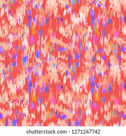 Ikat seamless pattern. Fancy textile design. Vector illustration in ethnic style.