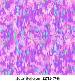 Ikat seamless pattern. Fancy textile design. Vector illustration in ethnic style.