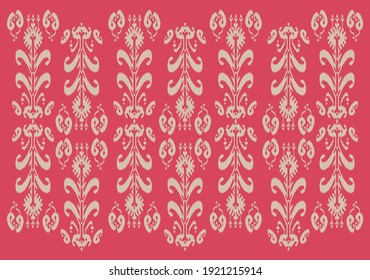 Ikat seamless pattern fashion wallpaper vector image