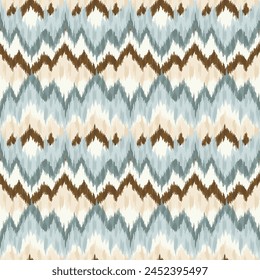 Ikat seamless pattern, geometric design, motif ethnic handmade, Ikat ethnic tribal, boho colors seamless wallpaper. Ethnic Ikat abstract background art.Illustration for greeting cards, printing