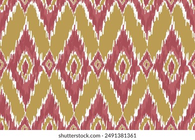 Patrón sin costuras Ikat, diseño geométrico, motivo étnico hecho a mano, Ikat étnico tribal, colores boho Fondo de pantalla sin costuras. Arte de fondo abstracto, tarjetas de felicitación, productos de impresión