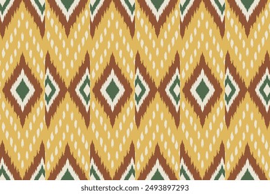 Ikat seamless pattern, geometric design, motif ethnic handmade, Ikat ethnic tribal, boho colors seamless wallpaper. Ethnic Ikat abstract background art, greeting cards, printing products
