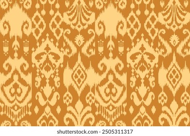 Ikat seamless pattern, geometric design, motif ethnic handmade, Ikat ethnic tribal, boho colors seamless wallpaper. Ethnic Ikat abstract background art, greeting cards, printing products